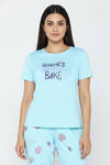 Zivame Farm Lore Knit Cotton Pyjama Set - Gulf Stream — thumbnail 5
